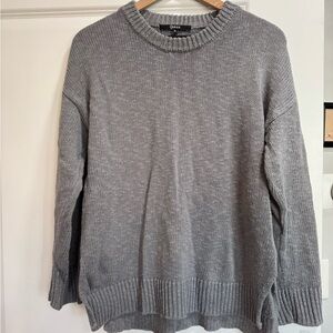 Quince Cotton Linen Oversized Crewneck Sweater